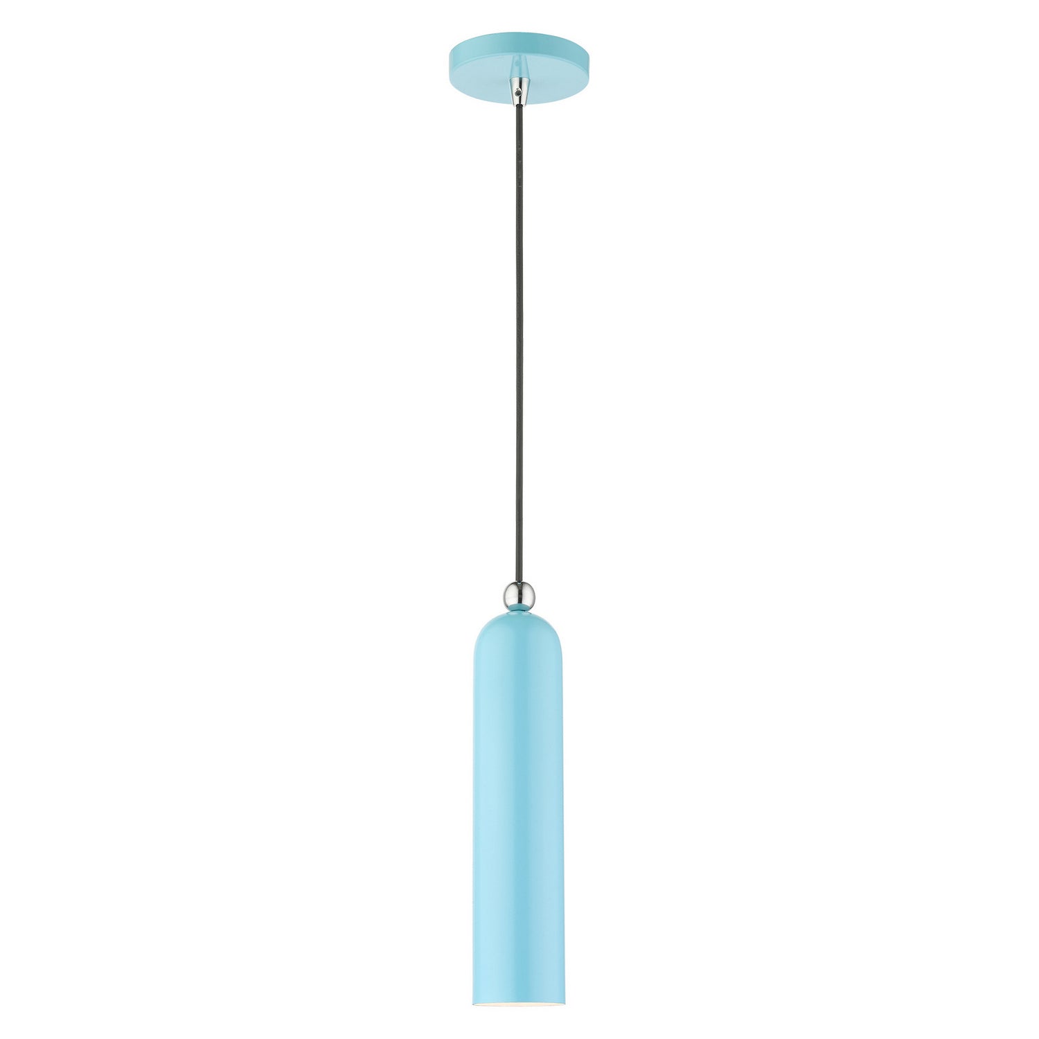 Livex Lighting - 46751-74 - One Light Pendant - Ardmore - Shiny Baby Blue w/ Polished Chromes
