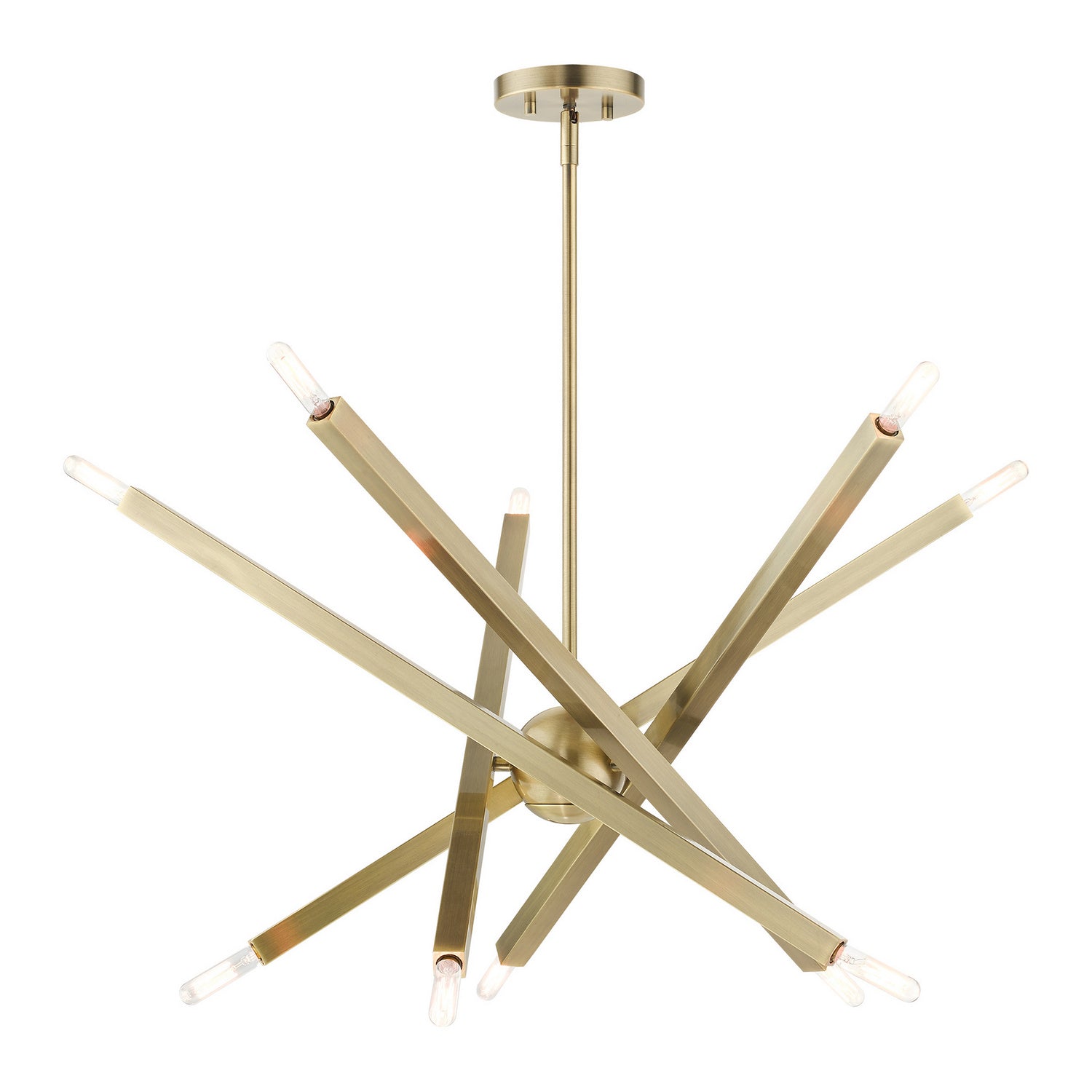 Livex Lighting - 46986-01 - Ten Light Chandelier - Monaco - Antique Brass