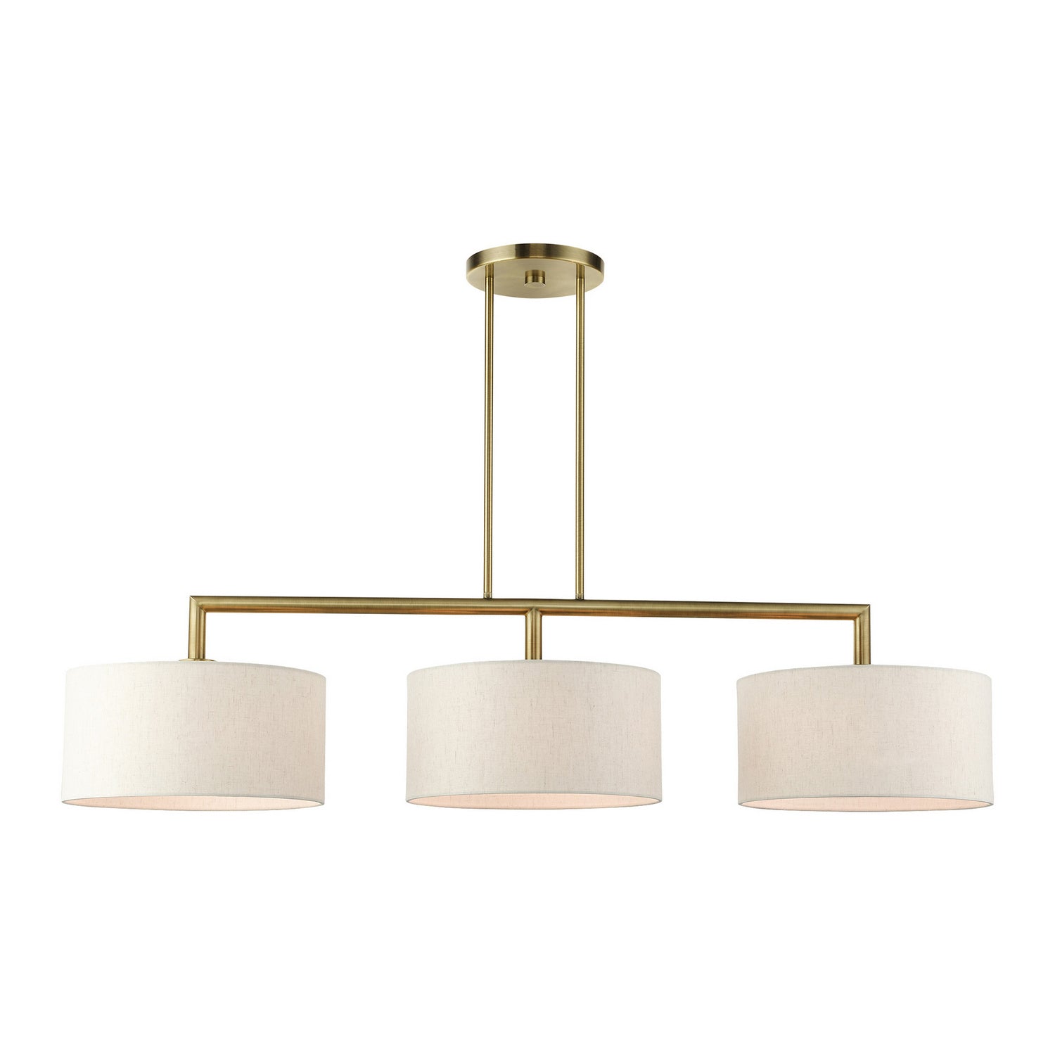 Livex Lighting - 49293-01 - Three Light Linear Chandelier - Monroe - Antique Brass