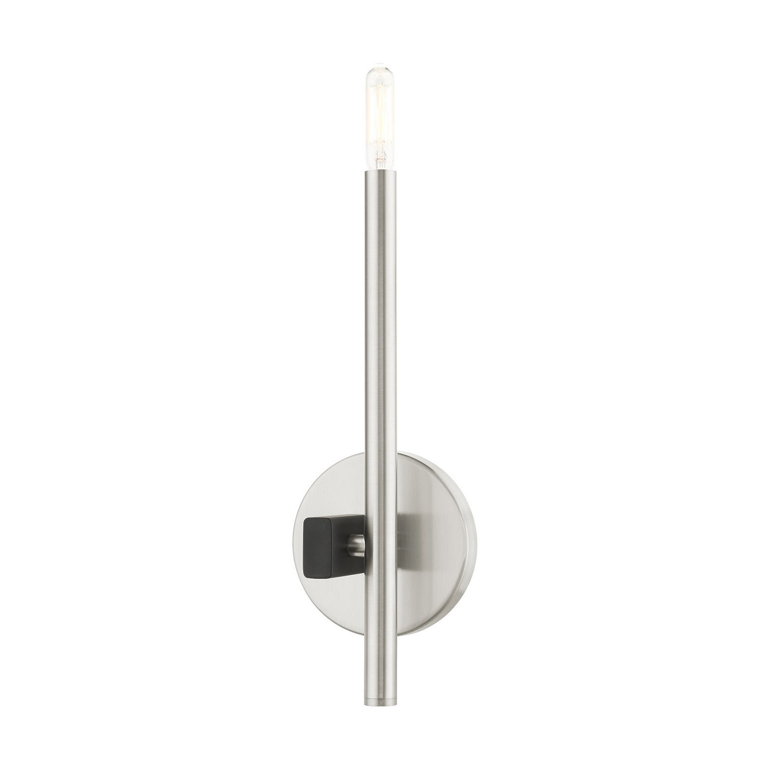 Livex Lighting - 49341-91 - One Light Wall Sconce - Denmark - Brushed Nickel w/ Blacks