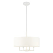Livex Lighting - 49374-03 - Four Light Chandelier - Meridian - White