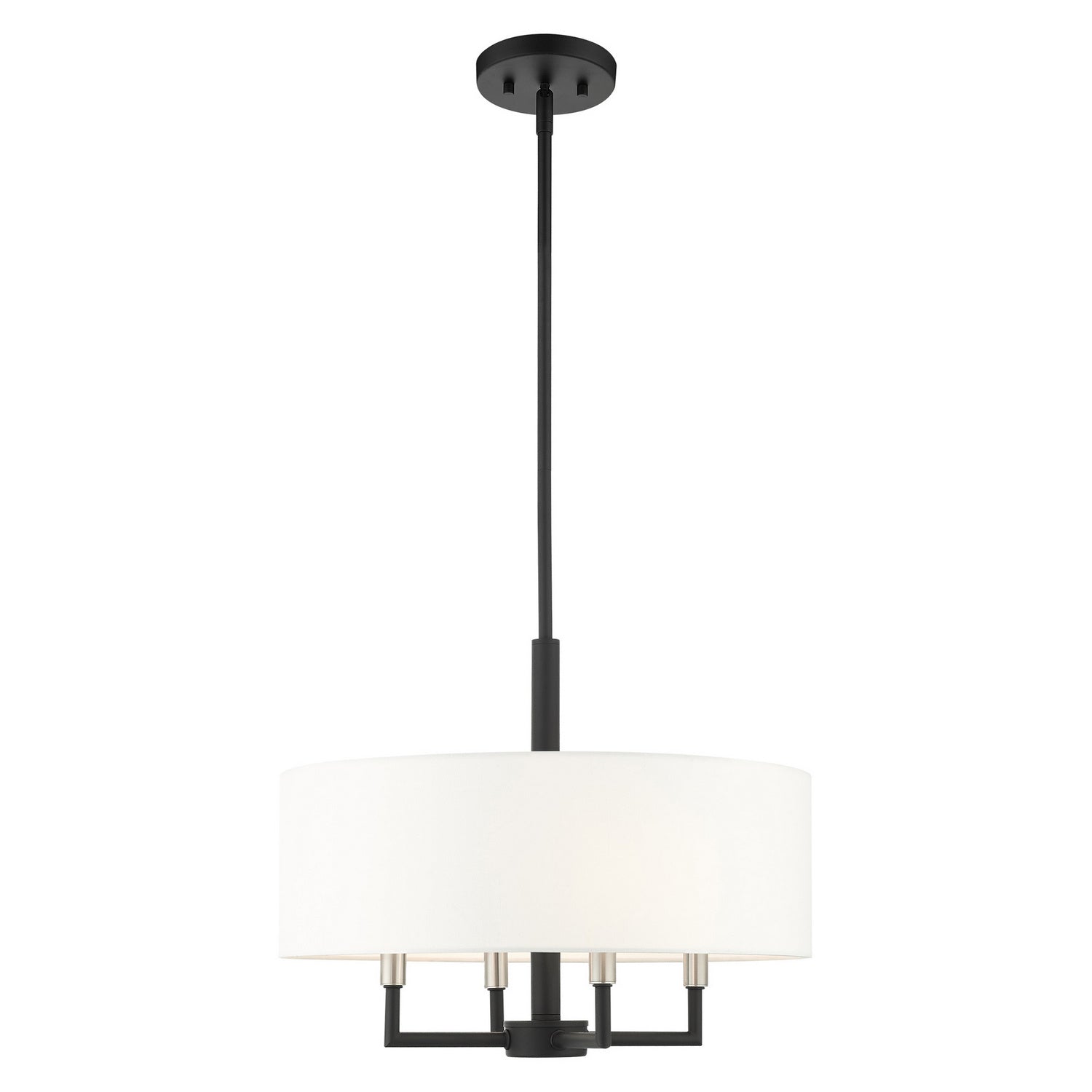 Livex Lighting - 49374-04 - Four Light Chandelier - Meridian - Black w/ Brushed Nickels
