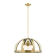 Livex Lighting - 49645-01 - Five Light Chandelier - Stoneridge - Antique Brass w/ Satin Brasss