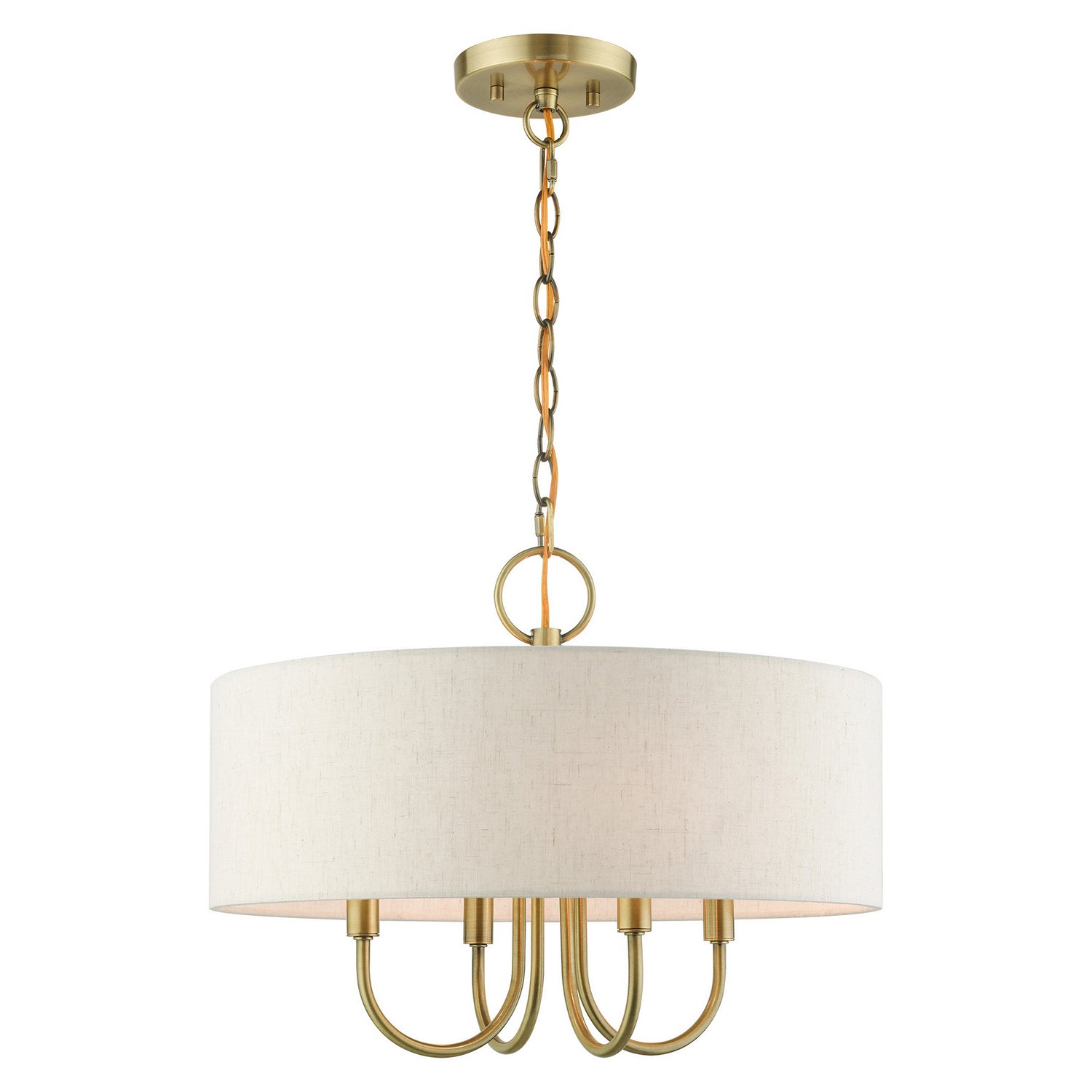 Livex Lighting - 49804-01 - Four Light Chandelier - Blossom - Antique Brass