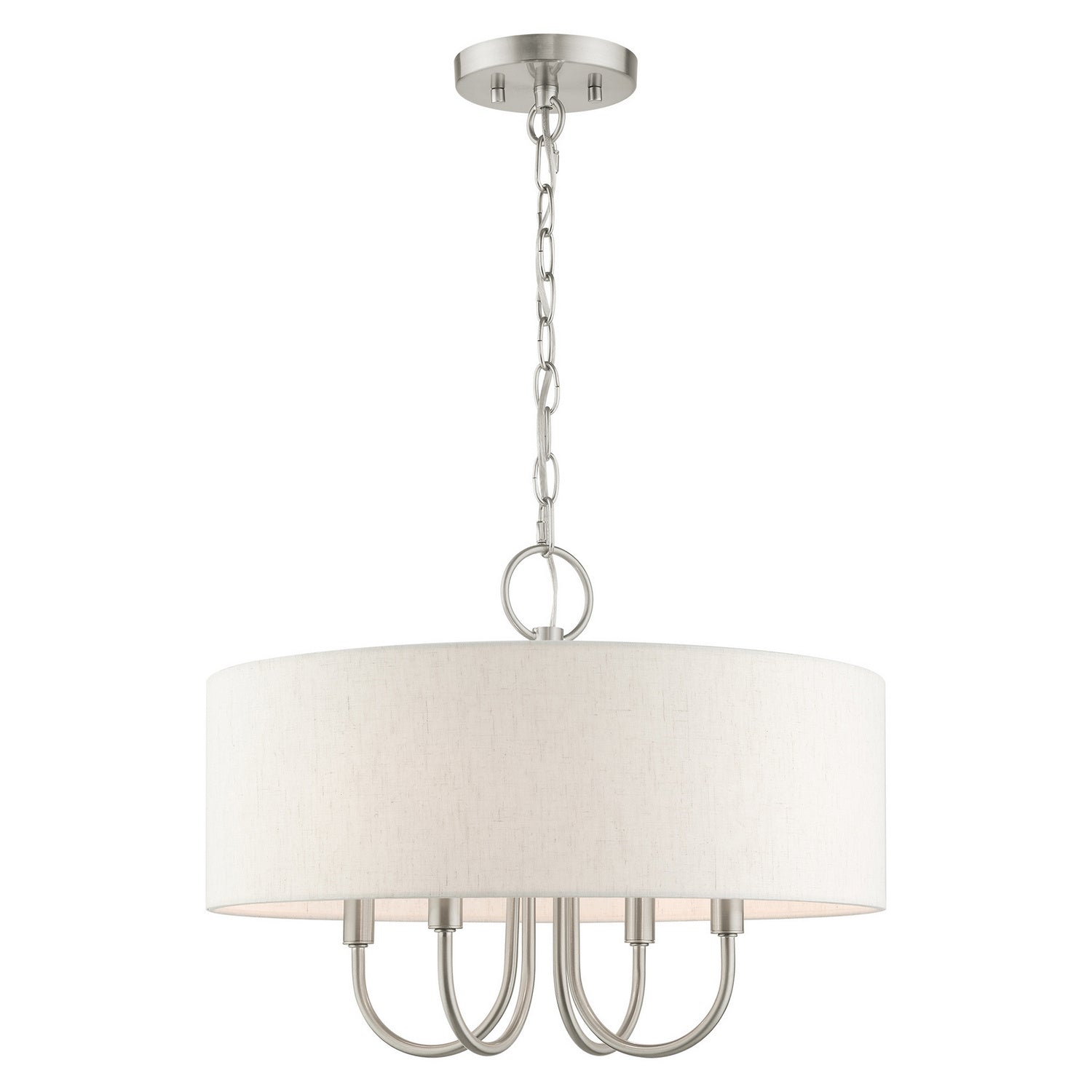 Livex Lighting - 49804-91 - Four Light Chandelier - Blossom - Brushed Nickel