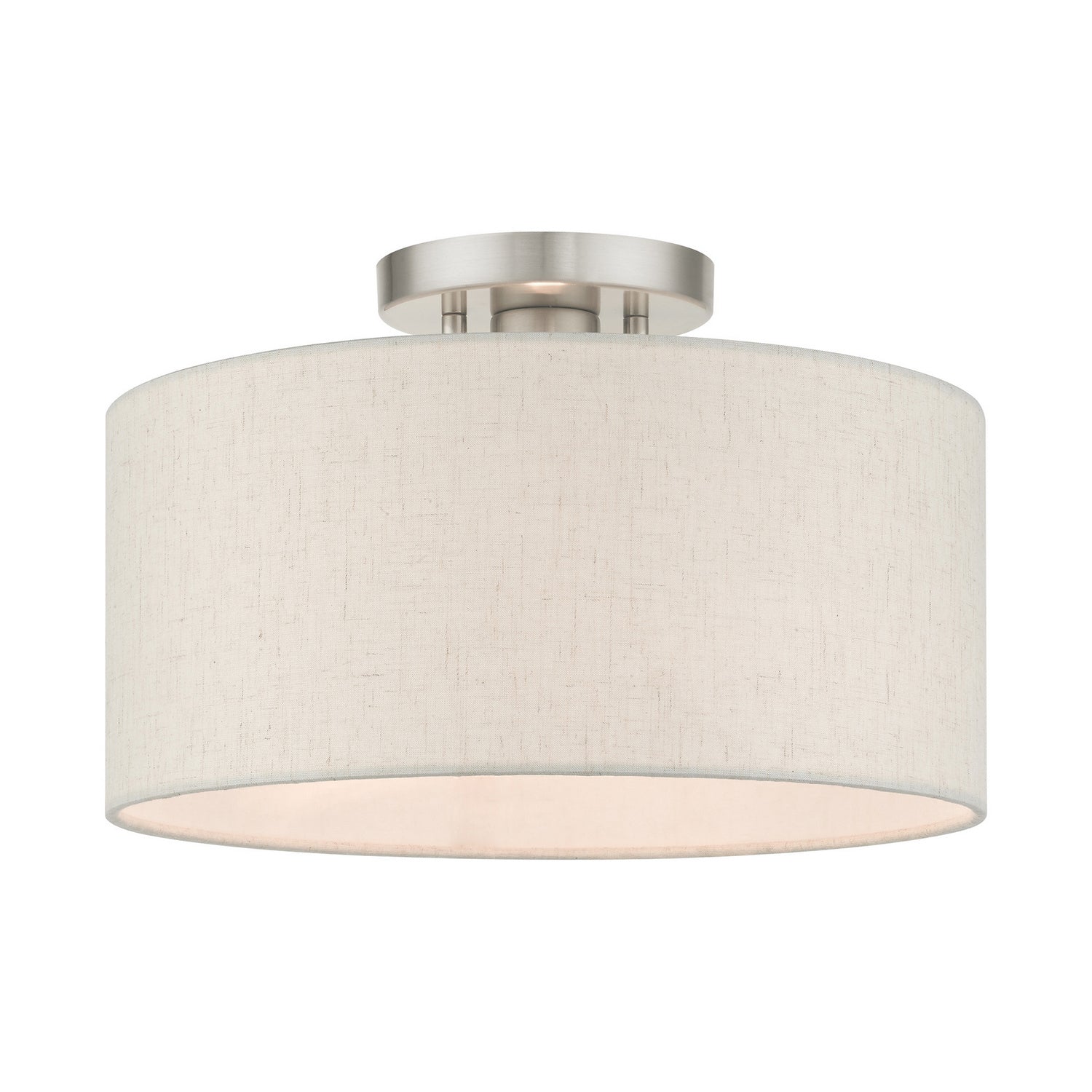 Livex Lighting - 49809-91 - One Light Semi Flush Mount - Blossom - Brushed Nickel