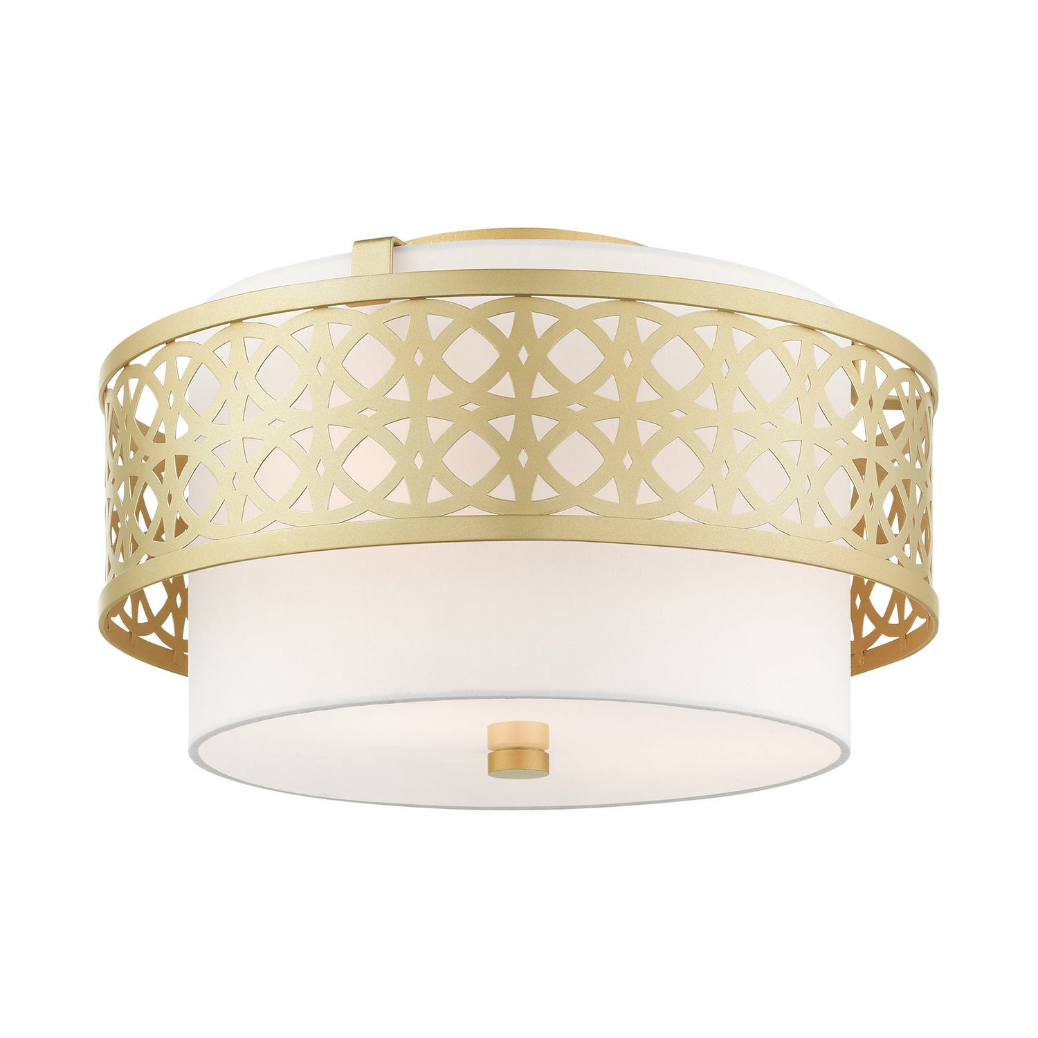 Livex Lighting - 49863-33 - Three Light Semi Flush Mount - Calinda - Soft Gold
