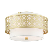 Livex Lighting - 49863-33 - Three Light Semi Flush Mount - Calinda - Soft Gold