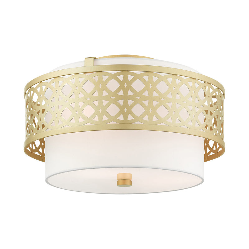 Livex Lighting - 49863-33 - Three Light Semi Flush Mount - Calinda - Soft Gold