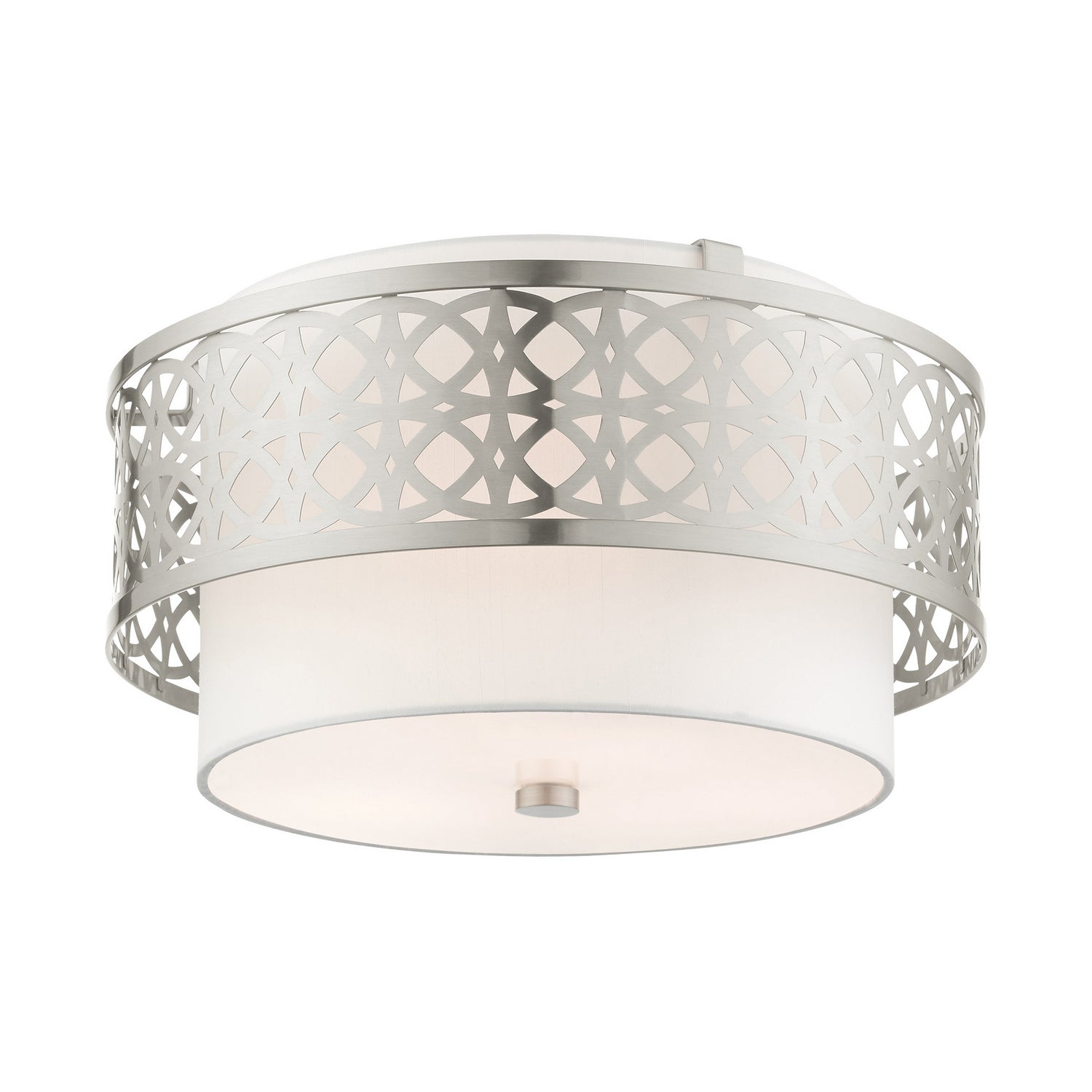 Livex Lighting - 49863-91 - Three Light Semi Flush Mount - Calinda - Brushed Nickel