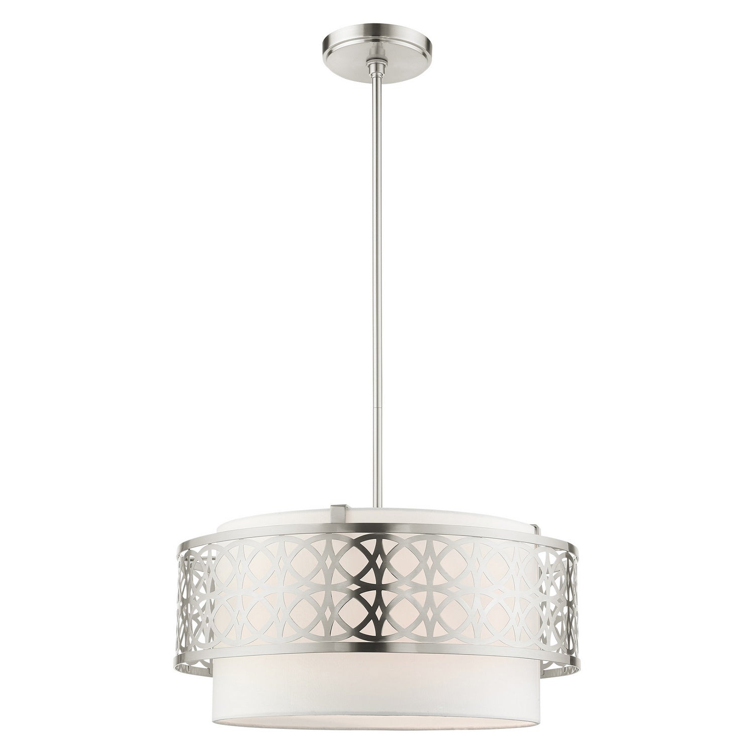 Livex Lighting - 49865-91 - Four Light Chandelier - Calinda - Brushed Nickel