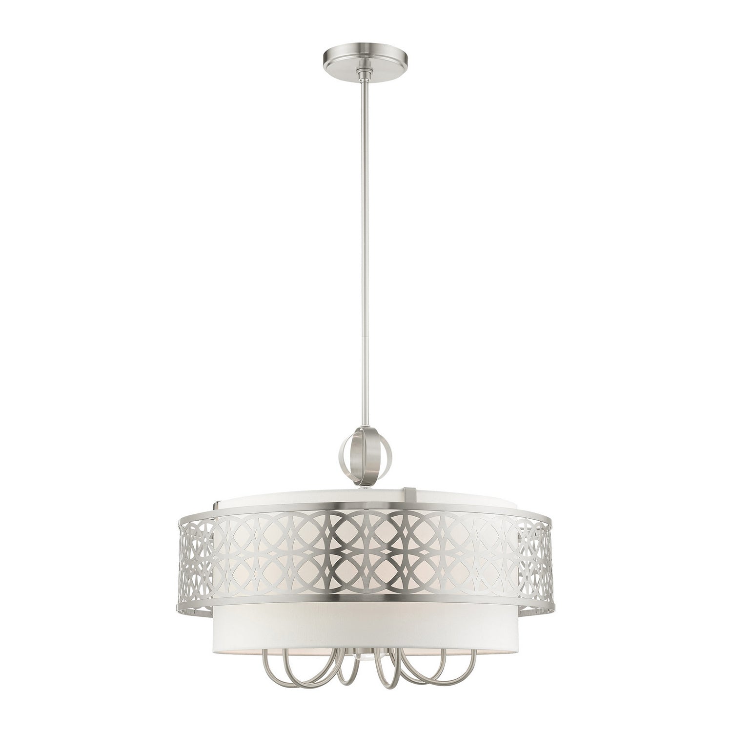 Livex Lighting - 49866-91 - Seven Light Chandelier - Calinda - Brushed Nickel