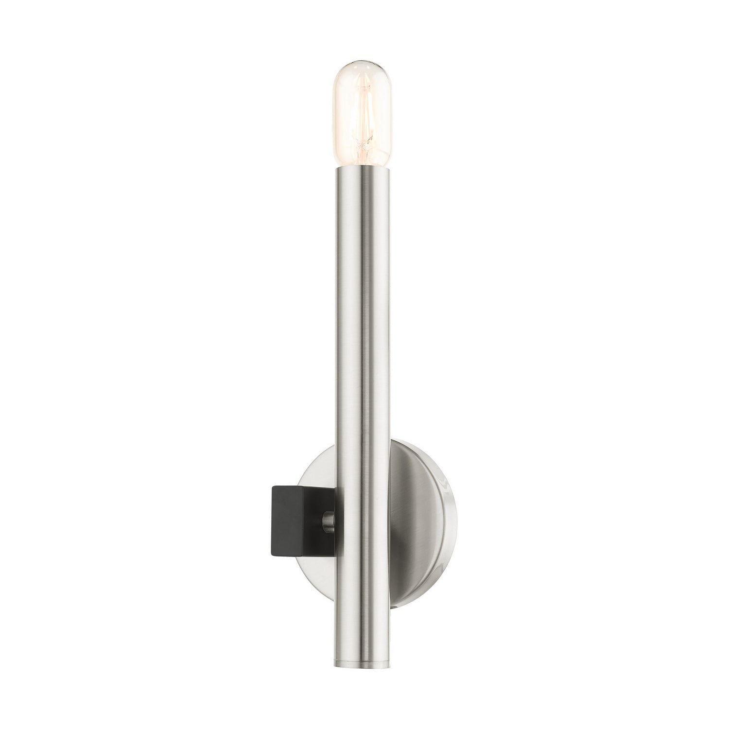 Livex Lighting - 49991-91 - One Light Wall Sconce - Helsinki - Brushed Nickel w/ Blacks