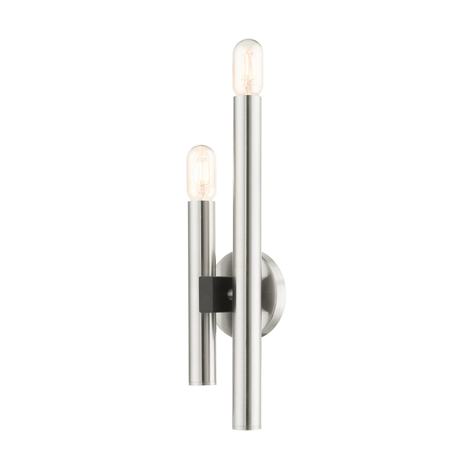 Livex Lighting - 49992-91 - Two Light Wall Sconce - Helsinki - Brushed Nickel w/ Blacks