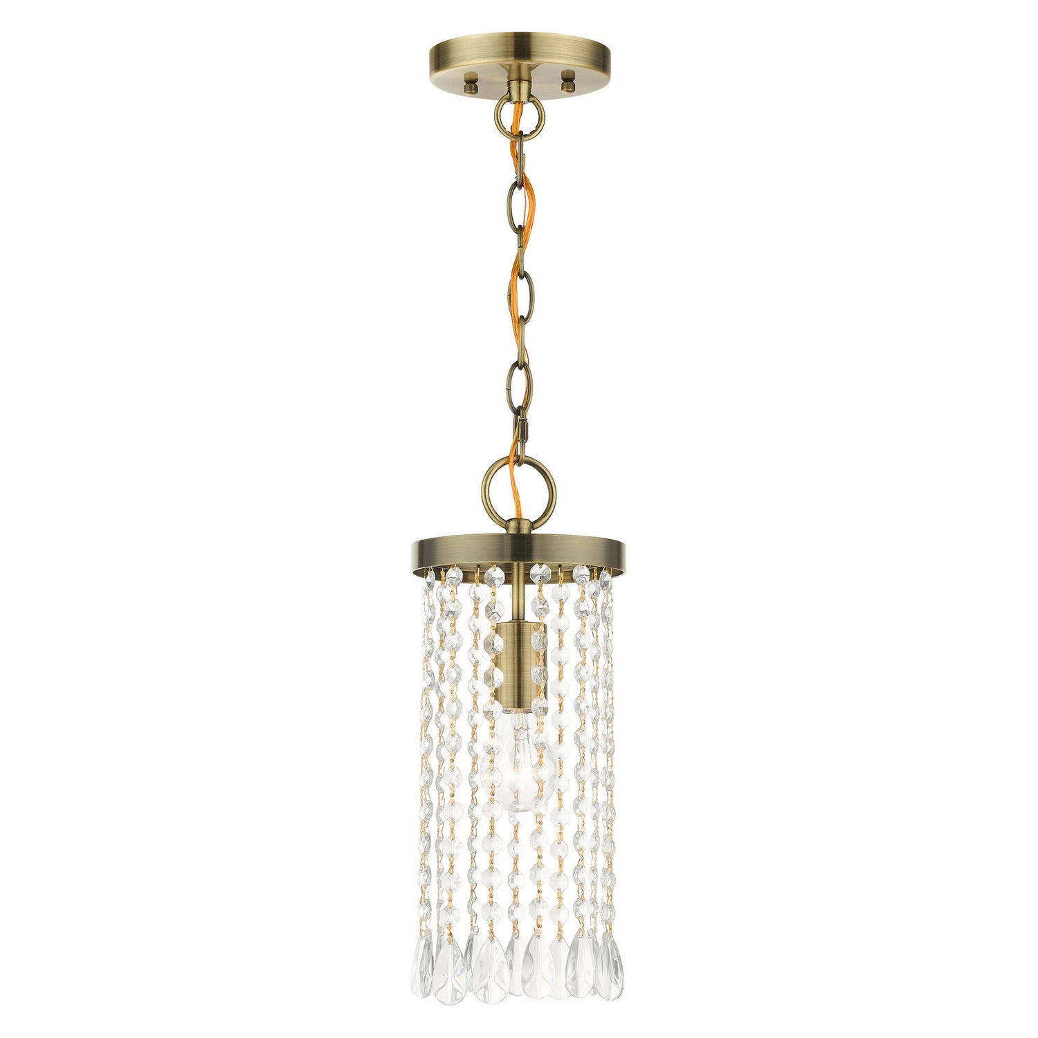 Livex Lighting - 51062-01 - One Light Mini Pendant - Elizabeth - Antique Brass