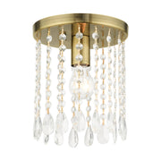 Livex Lighting - 51066-01 - One Light Flush Mount - Elizabeth - Antique Brass