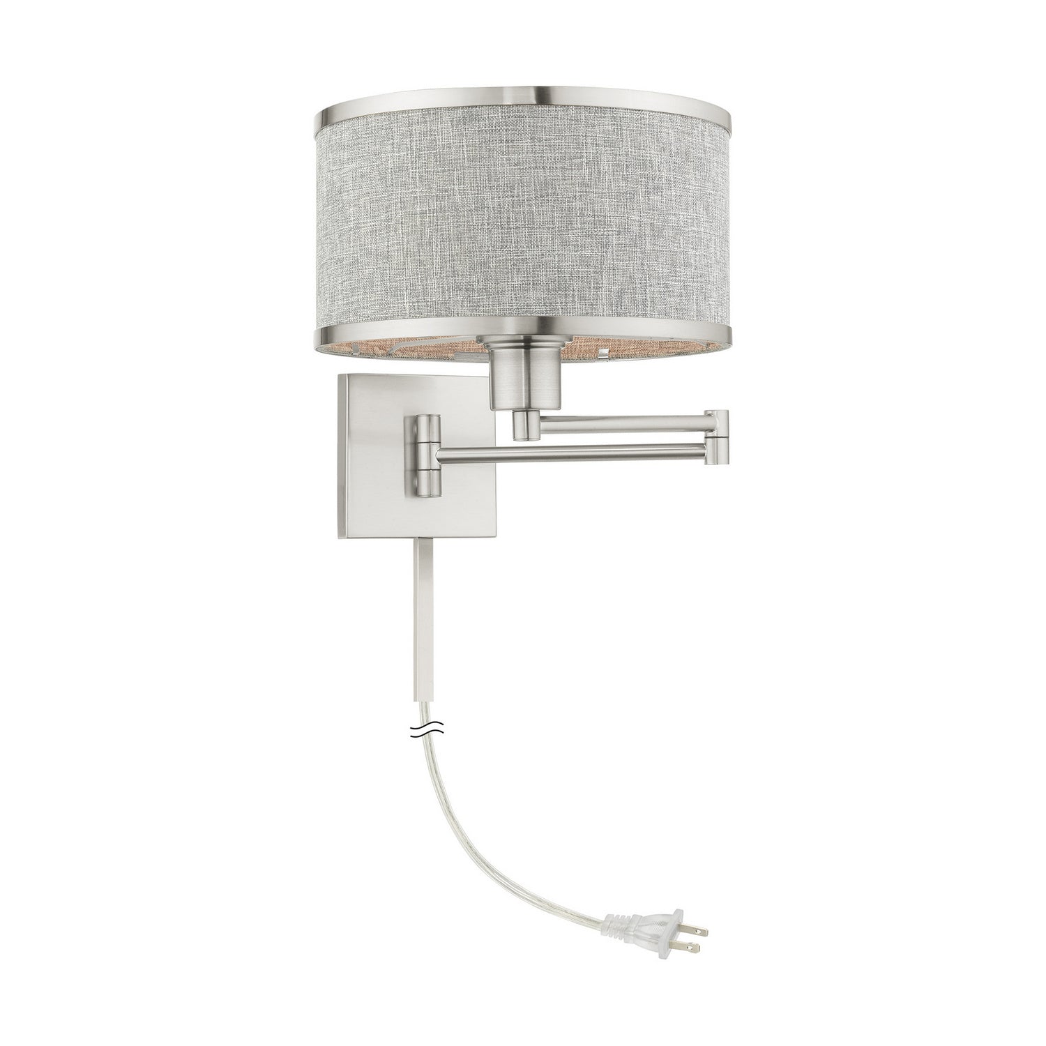 Livex Lighting - 60429-91 - One Light Swing Arm Wall Lamp - Swing Arm Wall Lamps - Brushed Nickel