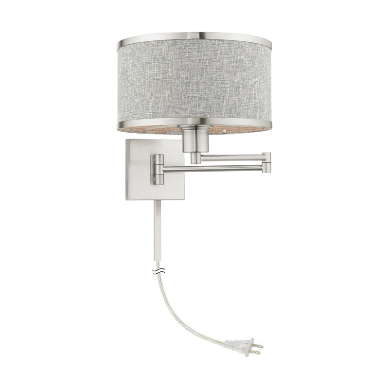 Livex Lighting - 60429-91 - One Light Swing Arm Wall Lamp - Swing Arm Wall Lamps - Brushed Nickel