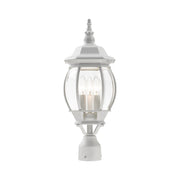 Livex Lighting - 7526-13 - Three Light Outdoor Post Top Lantern - Frontenac - Textured White