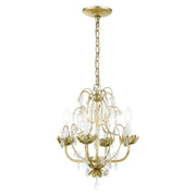 Livex Lighting - 8193-28 - Four Light Chandelier - Sofia - Hand Applied Winter Gold