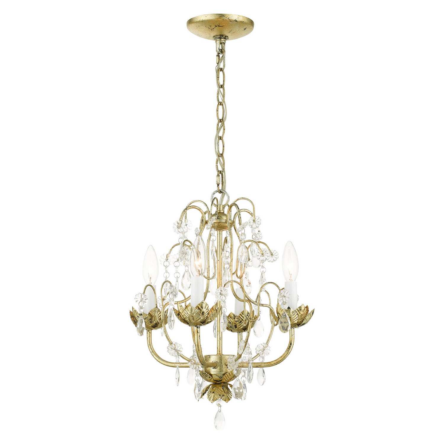 Livex Lighting - 8193-28 - Four Light Chandelier - Sofia - Hand Applied Winter Gold