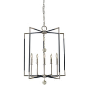 Framburg - 5042 PN/MBLACK - Five Light Chandelier - Felicity - Polished Nickel w/Matte Black