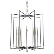 Framburg - 5048 PN/MBLACK - Eight Light Foyer Chandelier - Felicity - Polished Nickel w/Matte Black