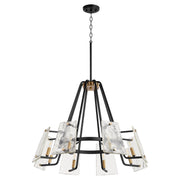 Quorum - 637-8-69 - Eight Light Chandelier - Tioga - Textured Black w/ Aged Brass