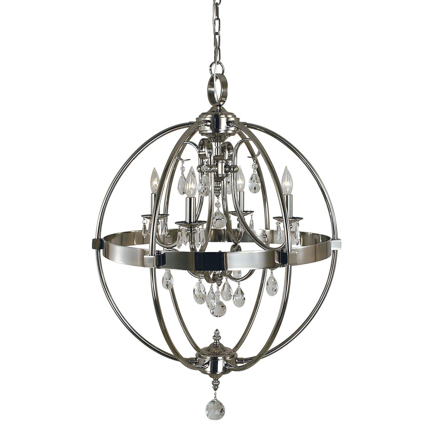 Framburg - 1064 PN - Four Light Chandelier - Compass - Polished Nickel