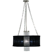 Framburg - 1955 PS/SWH - One Light Chandelier - Angelique - Polished Silver w/White Sheer Shade