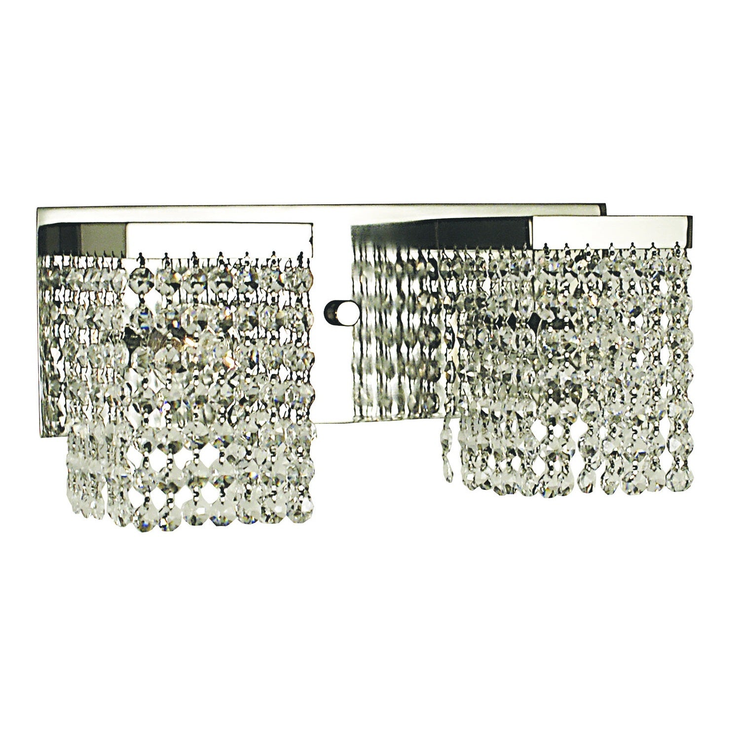 Framburg - 1992 PS - Two Light Wall Sconce - Gemini - Polished Silver w/Clear Crystal