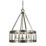Framburg - 4665 SP/PN - Five Light Chandelier - Pantheon - Satin Pewter w/Polished Nickel