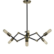 Framburg - 4686 PN/MBLACK - Six Light Chandelier - Felix - Polished Nickel w/Matte Black