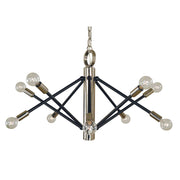 Framburg - 4687 PN/MBLACK - Ten Light Chandelier - Felix - Polished Nickel w/Matte Black