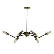 Framburg - 4688 AB/MBLACK - Six Light Chandelier - Felix - Antique Brass w/Matte Black