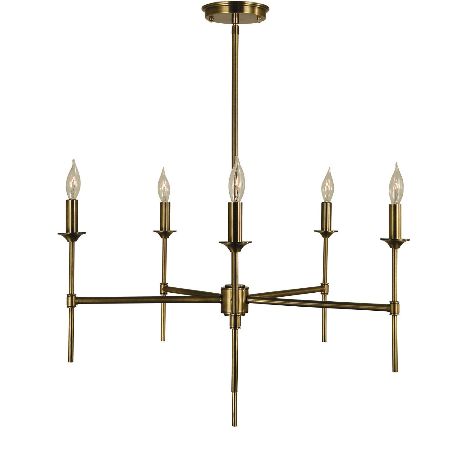 Framburg - 4695 AB - Five Light Chandelier - Chandler - Antique Brass