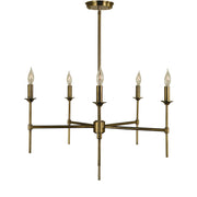 Framburg - 4695 AB - Five Light Chandelier - Chandler - Antique Brass