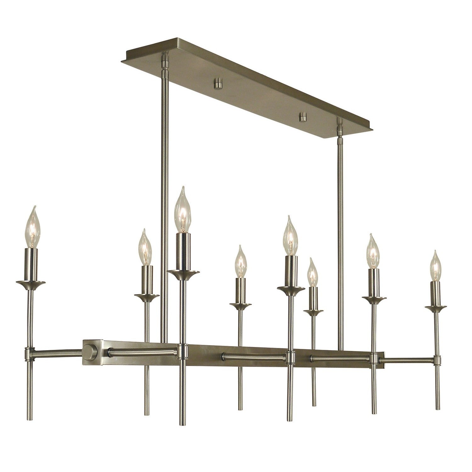 Framburg - 4698 BN - Eight Light Island Chandelier - Chandler - Brushed Nickel