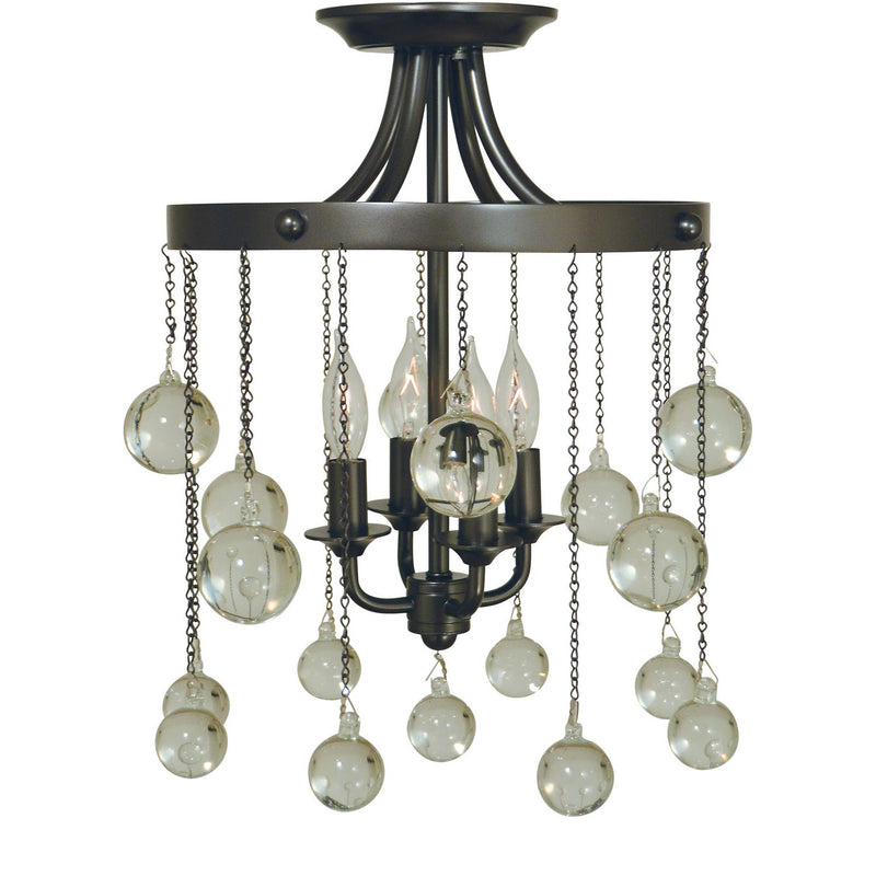 Framburg - 4762 MB - Four Light Flush / Semi-Flush Mount - Falling Stars - Mahogany Bronze