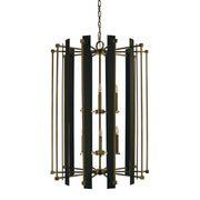 Framburg - 4806 AB/MBLACK - 12 Light Foyer Chandelier - Louvre - Antique Brass w/Matte Black