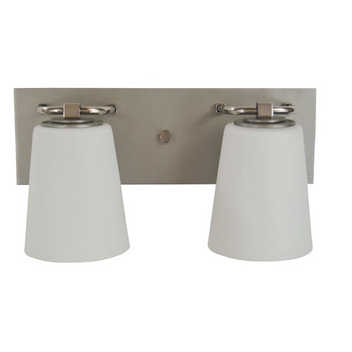 Framburg - 4852 SP/PN/WH - Two Light Bath - Mercer - Satin Pewter w/Polished Nickel