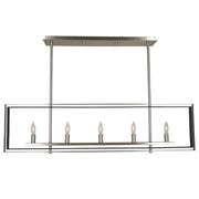 Framburg - 4869 BN/MBLACK - Five Light Island Chandelier - Symmetry - Brushed Nickel w/Matte Black