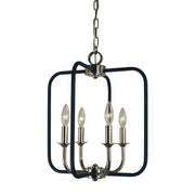 Framburg - 4914 PN/MBLACK - Four Light Chandelier - Boulevard - Polished Nickel w/Matte Black