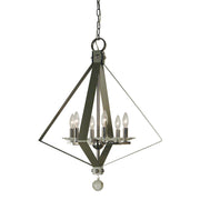 Framburg - 4926 PN/SP - Six Light Chandelier - Ice - Polished Nickel w/Satin Pewter