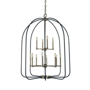 Framburg - 4932 PN/MBLACK - 12 Light Chandelier - Boulevard - Polished Nickel w/Matte Black
