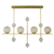 Framburg - 4944 SB - Four Light Island Chandelier - Solaris - Satin Brass