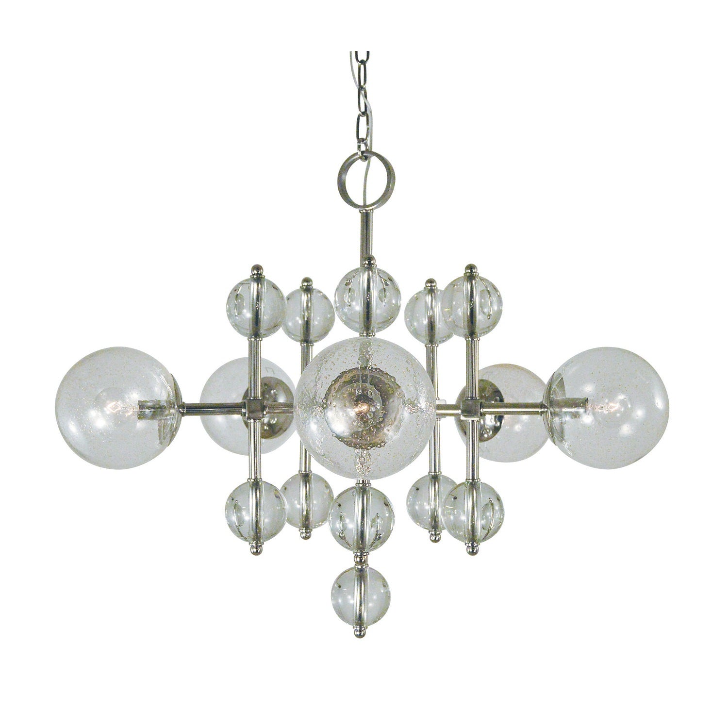 Framburg - 4945 PN - Five Light Chandelier - Solaris - Polished Nickel