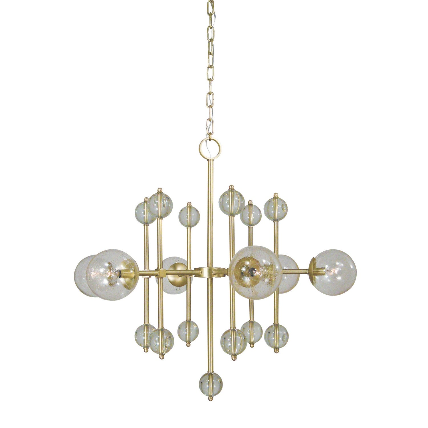 Framburg - 4946 SB - Six Light Chandelier - Solaris - Satin Brass