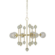 Framburg - 4946 SB - Six Light Chandelier - Solaris - Satin Brass