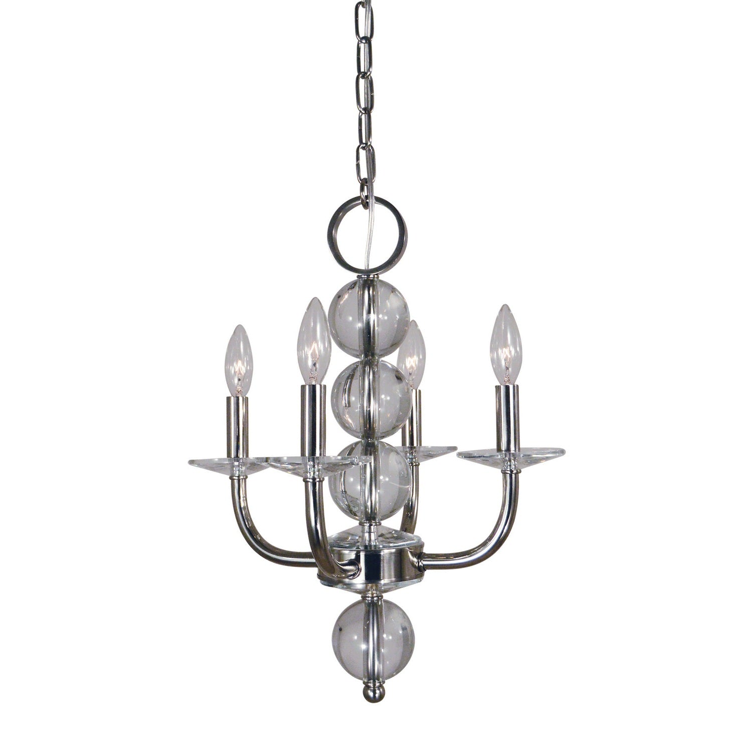 Framburg - 4964 PN - Four Light Chandelier - Glamour - Polished Nickel